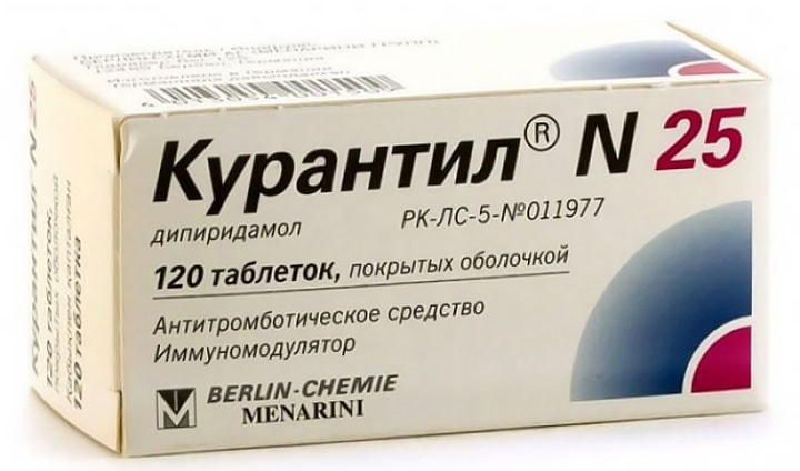 Упаковка Курантила 120 таблеток