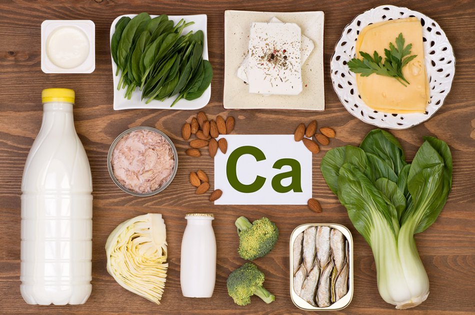 Продукты с содержанием кальция