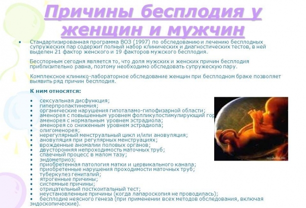 степени бесплодия